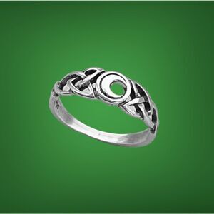 Sterling Silver Celtic Moon Ring